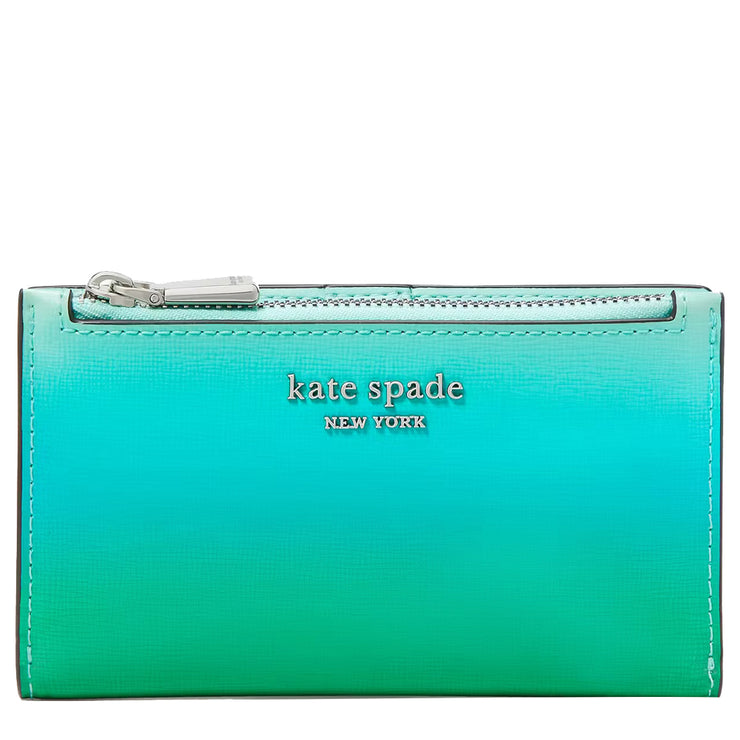 Buy Kate Spade Morgan Ombre Small Slim Bifold Wallet in Mint Liqueur Multi KH179 Online in Singapore | PinkOrchard.com