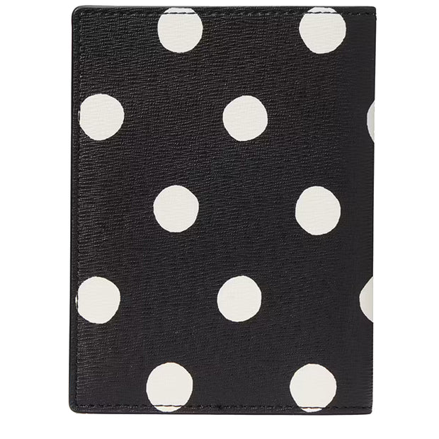 Kate Spade Morgan Sunshine Dot Passport Holder in Black Multi KF670