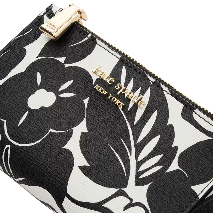 Buy Kate Spade Morgan Tropical Foliage Small Slim Bifold Wallet in Black Multi KH147 Online in Singapore | PinkOrchard.com