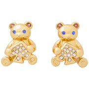 Buy Kate Spade Oh What Fun Spade Teddy Bear Studs Earrings in Clear/ Gold KK024 Online in Singapore | PinkOrchard.com