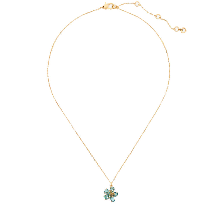 Buy Kate Spade Paradise Flower Mini Pendant Necklace in Blue Gold KH559 Online in Singapore | PinkOrchard.com