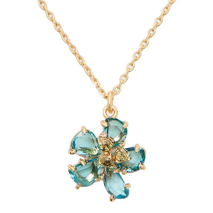 Buy Kate Spade Paradise Flower Mini Pendant Necklace in Blue Gold KH559 Online in Singapore | PinkOrchard.com