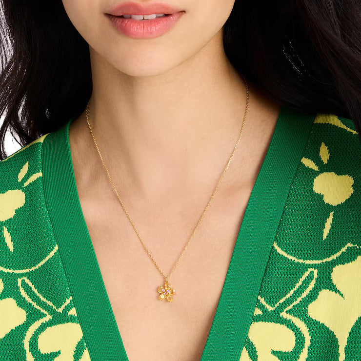 Buy Kate Spade Paradise Flower Mini Pendant Necklace in Yellow Gold KH560 Online in Singapore | PinkOrchard.com