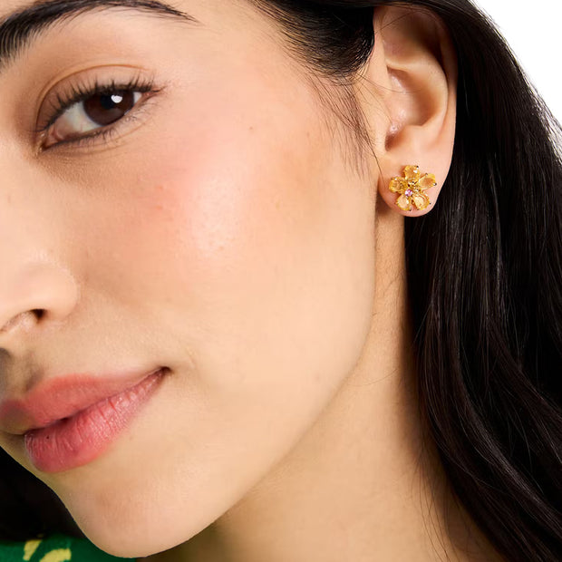 Buy Kate Spade Paradise Flower Studs Earrings in Yellow/ Gold KH554 Online in Singapore | PinkOrchard.com