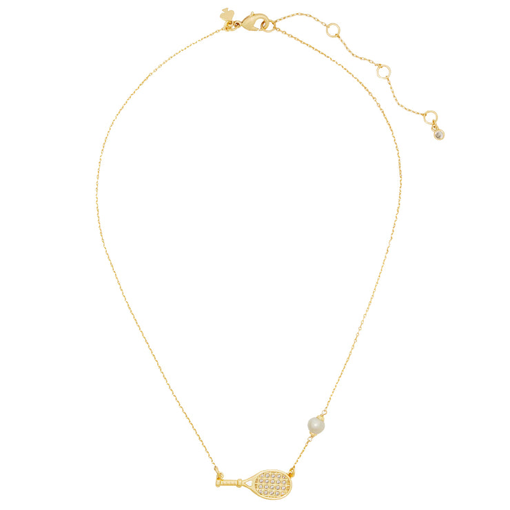 Buy Kate Spade Queen Of The Court Tennis Pendant Necklace in Clear/ Gold kg176 Online in Singapore | PinkOrchard.com