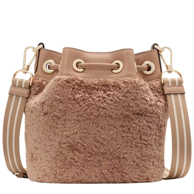 Buy Kate Spade Rosie Faux Fur Small Bucket Bag in Light Fawn KI892 Online in Singapore | PinkOrchard.com