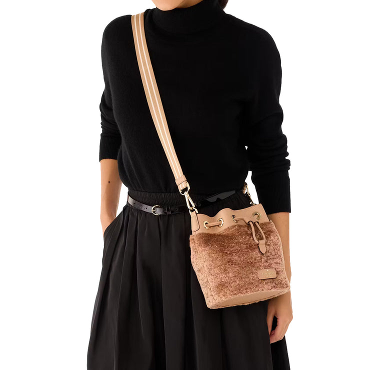 Buy Kate Spade Rosie Faux Fur Small Bucket Bag in Light Fawn KI892 Online in Singapore | PinkOrchard.com