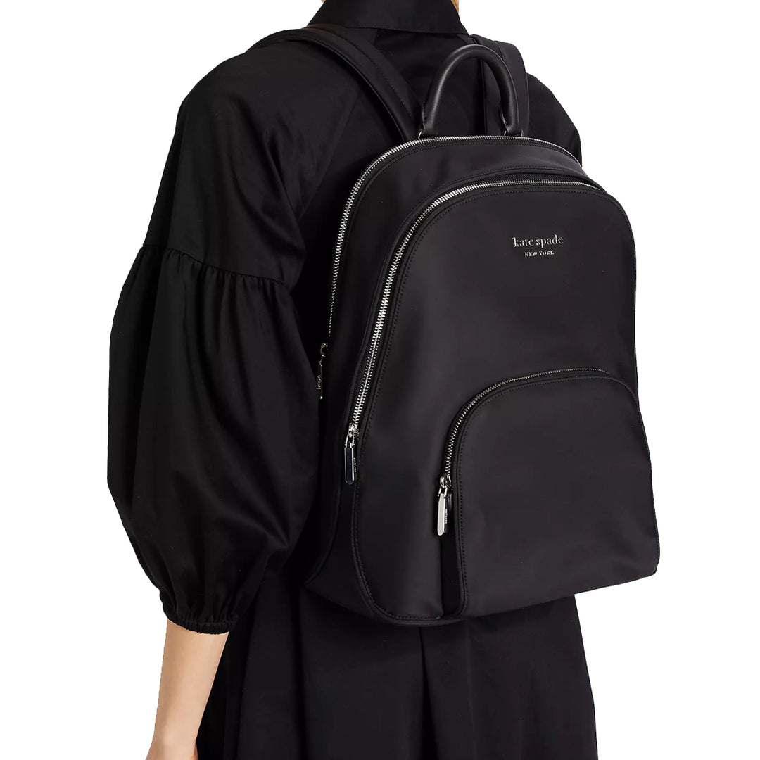 Buy Kate Spade Sam KSNYL Nylon Laptop Backpack Bag in Black KB335 Online in Singapore PinkOrchard