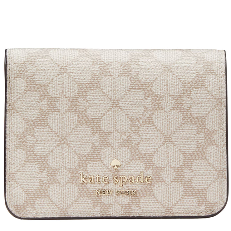 Buy Kate Spade Signature Spade Flower Small Bifold Wallet in Dark Beige Multi KG493 Online in Singapore | PinkOrchard.com