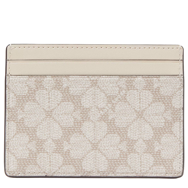 Buy Kate Spade Signature Spade Flower Small Slim Card Holder in Dark Beige Multi KI371 Online in Singapore | PinkOrchard.com