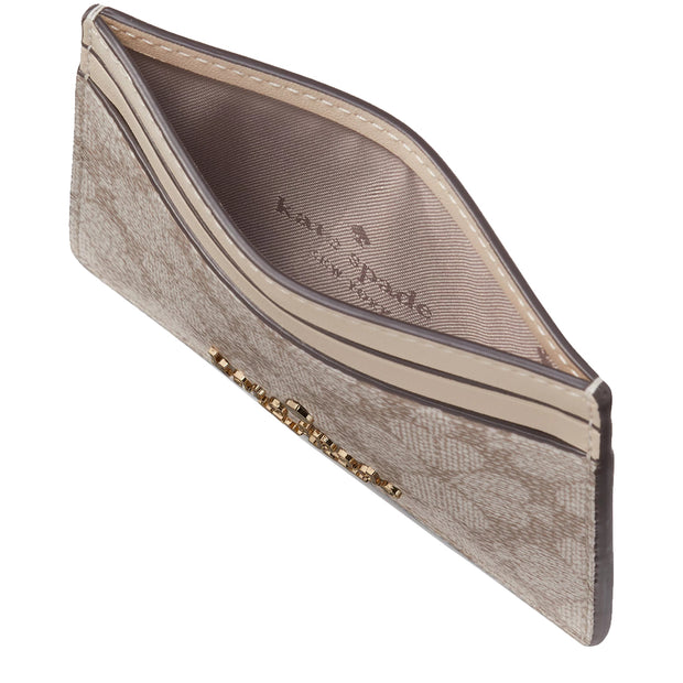 Buy Kate Spade Signature Spade Flower Small Slim Card Holder in Dark Beige Multi KI371 Online in Singapore | PinkOrchard.com