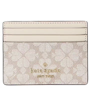 Buy Kate Spade Signature Spade Flower Small Slim Card Holder in Dark Mushroom Cap Multi KG492 Online in Singapore | PinkOrchard.com