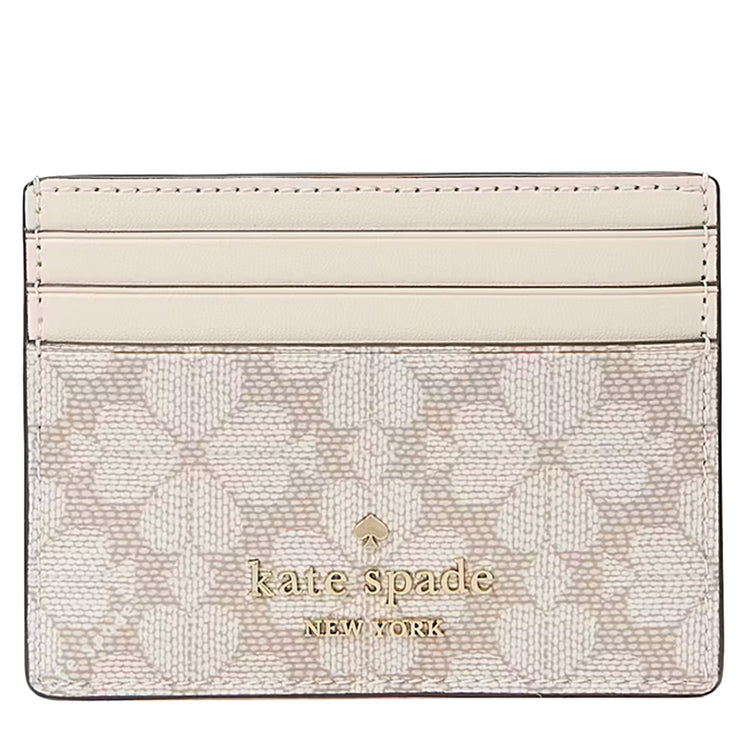 Buy Kate Spade Signature Spade Flower Small Slim Card Holder in Dark Mushroom Cap Multi KG492 Online in Singapore | PinkOrchard.com