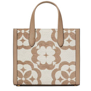 Buy Kate Spade Spade Flower Monogram Manhattan Chenille Small Tote Bag in Timeless Taupe Multi K9960 Online in Singapore | PinkOrchard.com