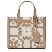 Buy Kate Spade Spade Flower Monogram Manhattan Chenille Small Tote Bag in Timeless Taupe Multi K9960 Online in Singapore | PinkOrchard.com