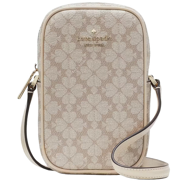 Buy Kate Spade Spade Flower North South Phone Crossbody Bag in Dark Beige Multi KG490 Online in Singapore | PinkOrchard.com