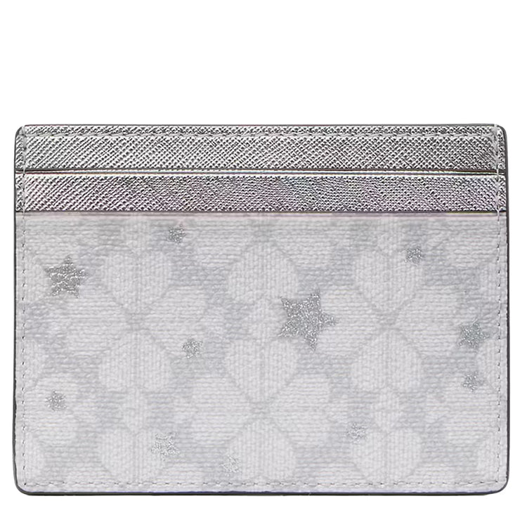 Buy Kate Spade Spade Flower Star Toss Small Slim Card Holder in Platinum Grey Multi KJ953 Online in Singapore | PinkOrchard.com