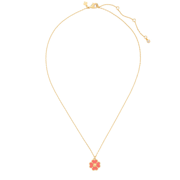 Buy Kate Spade Spades & Studs Enamel Mini Pendant Necklace in Coral o0ru3241 Online in Singapore | PinkOrchard.com