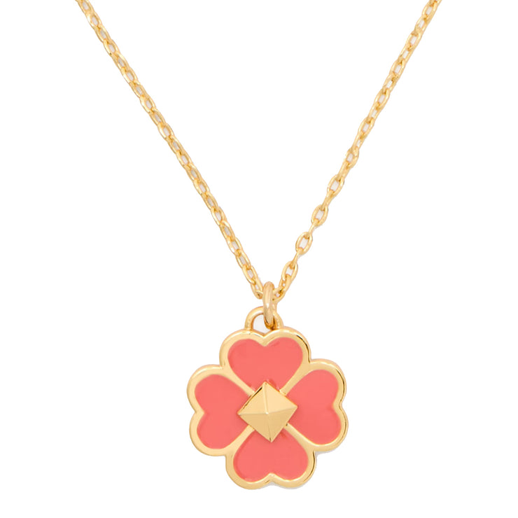 Buy Kate Spade Spades & Studs Enamel Mini Pendant Necklace in Coral o0ru3241 Online in Singapore | PinkOrchard.com