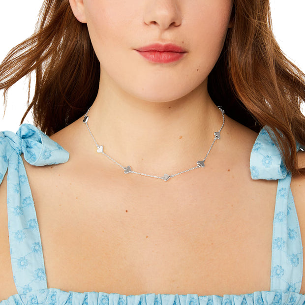 Buy Kate Spade Spot The Spade Metal Scatter Necklace in Silver KH268 Online in Singapore | PinkOrchard.com