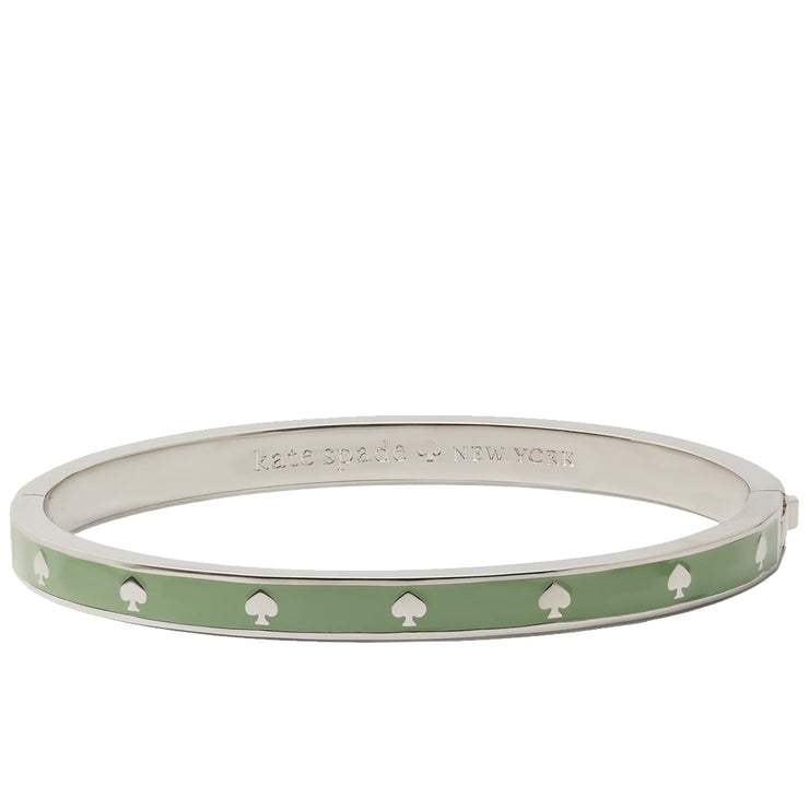 Buy Kate Spade Spot the Spade Enamel Hinged Bangle Bracelet in Sage o0ru2565 Online in Singapore | PinkOrchard.com