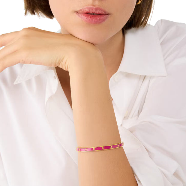 Buy Kate Spade Spot the Spade Enamel Hinged Bangle Bracelet in Candied Plum KJ727 Online in Singapore | PinkOrchard.com