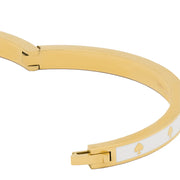 Buy Kate Spade Spot the Spade Enamel Hinged Bangle Bracelet in White KJ727 Online in Singapore | PinkOrchard.com