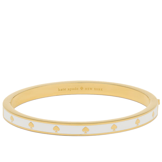 Buy Kate Spade Spot the Spade Enamel Hinged Bangle Bracelet in White KJ727 Online in Singapore | PinkOrchard.com