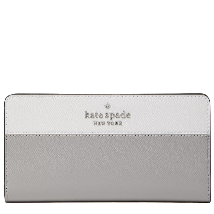 Buy Kate Spade Staci Colorblock Large Slim Bifold Wallet in Nimbus Grey Multi wlr00122 Online in Singapore | PinkOrchard.com