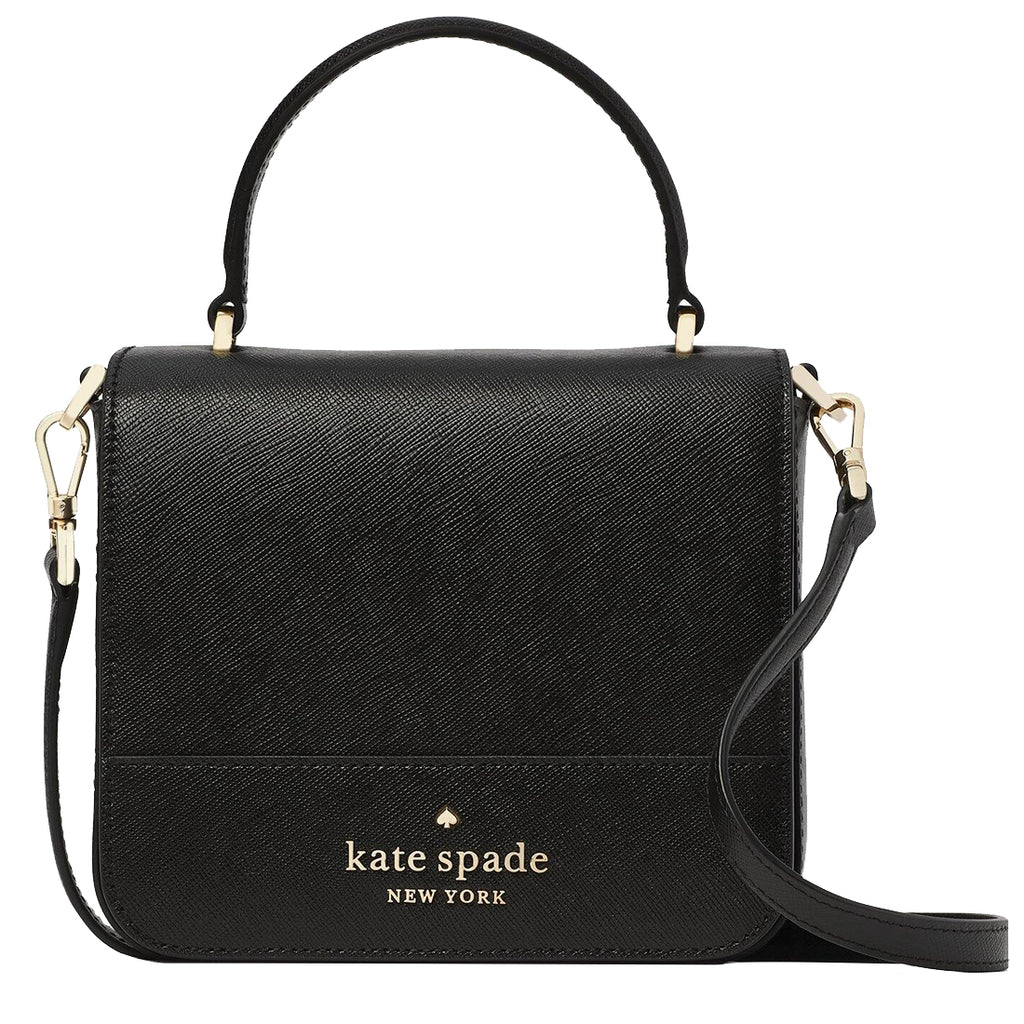 Kate Spade Morgan Zebra Embossed Double Up Crossbody in Black