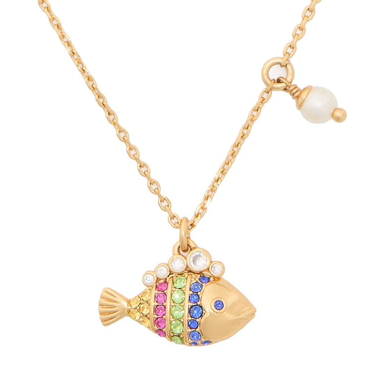 Buy Kate Spade What A Catch Mini Fish Charm Pendant Necklace in Blue Multi KH248 Online in Singapore | PinkOrchard.com