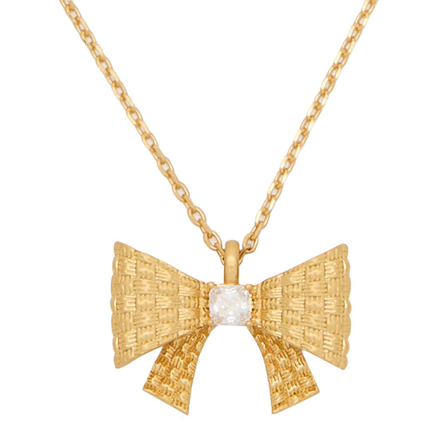 Buy Kate Spade Wrapped In A Bow Mini Pendant Necklace in Clear/ Gold KJ974 Online in Singapore | PinkOrchard.com