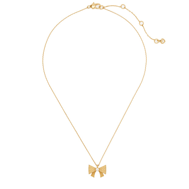 Buy Kate Spade Wrapped In A Bow Mini Pendant Necklace in Clear/ Gold KJ974 Online in Singapore | PinkOrchard.com