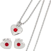 Buy Marc Jacobs Heart Necklace & Earrings Set in Silver/ Siam J341MT1PF21 Online in Singapore | PinkOrchard.com