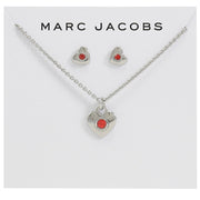 Buy Marc Jacobs Heart Necklace & Earrings Set in Silver/ Siam J341MT1PF21 Online in Singapore | PinkOrchard.com