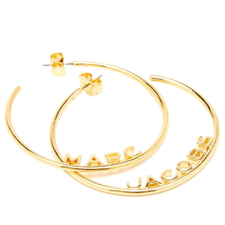 Buy Marc Jacobs Monogram Hoops Earrings in Gold J207M03FA22 Online in Singapore | PinkOrchard.com