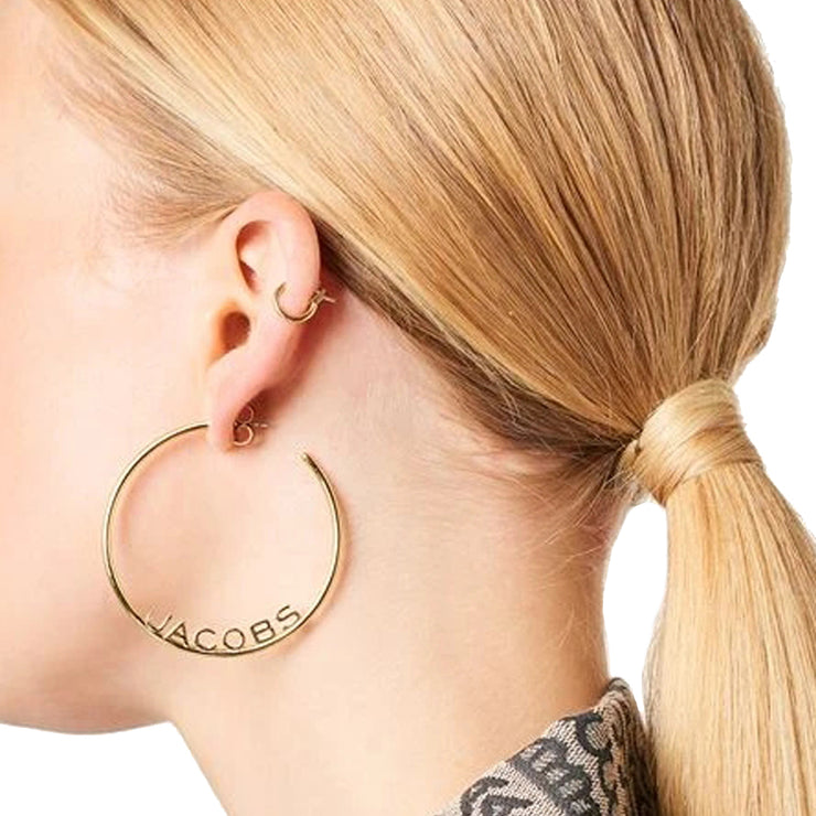 Buy Marc Jacobs Monogram Hoops Earrings in Gold J207M03FA22 Online in Singapore | PinkOrchard.com