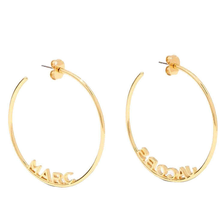 Buy Marc Jacobs Monogram Hoops Earrings in Gold J207M03FA22 Online in Singapore | PinkOrchard.com