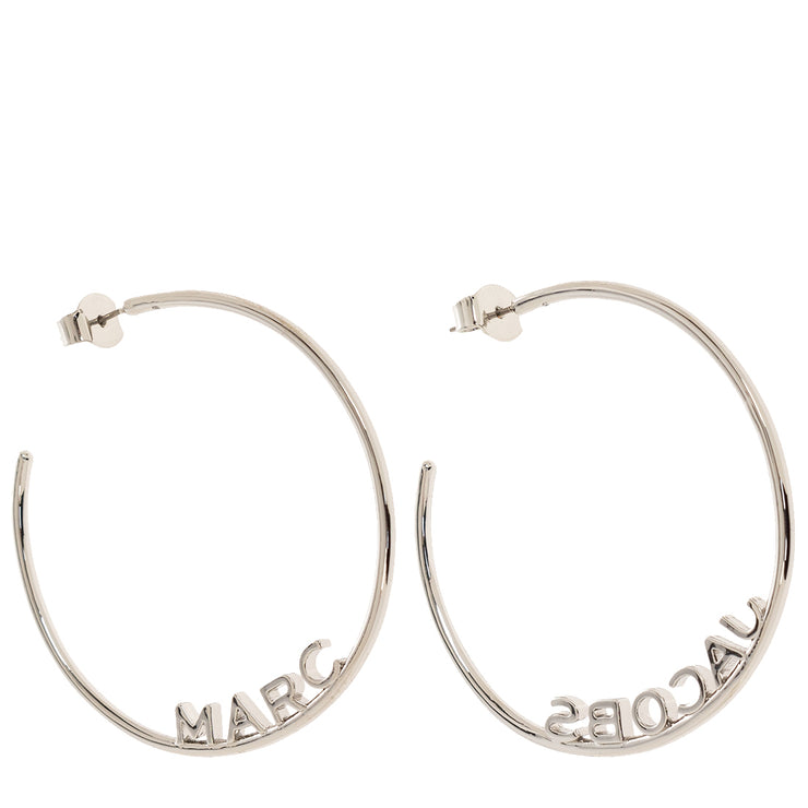 Buy Marc Jacobs Monogram Hoops Earrings in Silver J207M03FA22 Online in Singapore | PinkOrchard.com