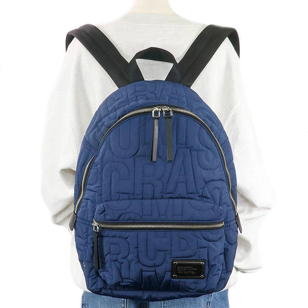 Buy Marc Jacobs Nylon Jumbled Logo Workwear Backpack Bag in Azure Blue 4S4HBP001H02 Online in Singapore | PinkOrchard.com