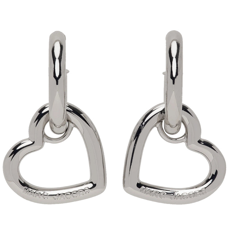 Buy Marc Jacobs The Charmed Double Heart Hoops Earrings in Silver J202MT4RE22 Online in Singapore | PinkOrchard.com