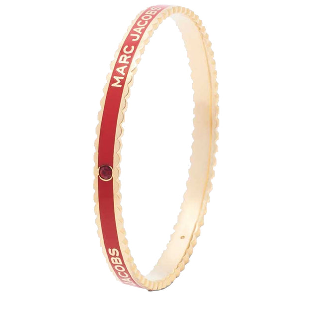 Buy Marc Jacobs The Medallion Scalloped Bangle Bracelet in True Red/ Gold J103MT7PF22 Online in Singapore | PinkOrchard.com