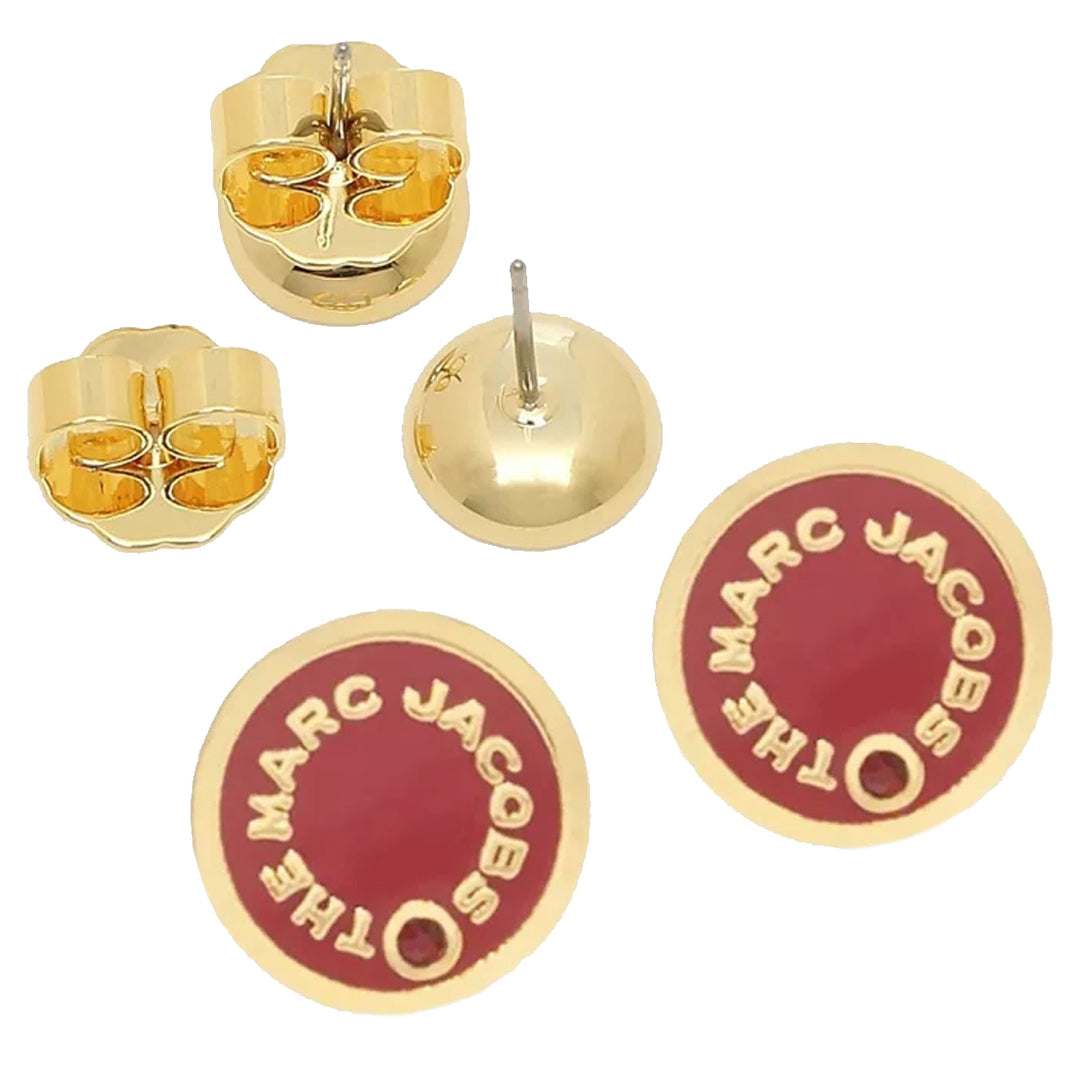 Buy Marc Jacobs The Medallion Studs Earrings in True Red Gold M0017169 Online in Singapore PinkOrchard