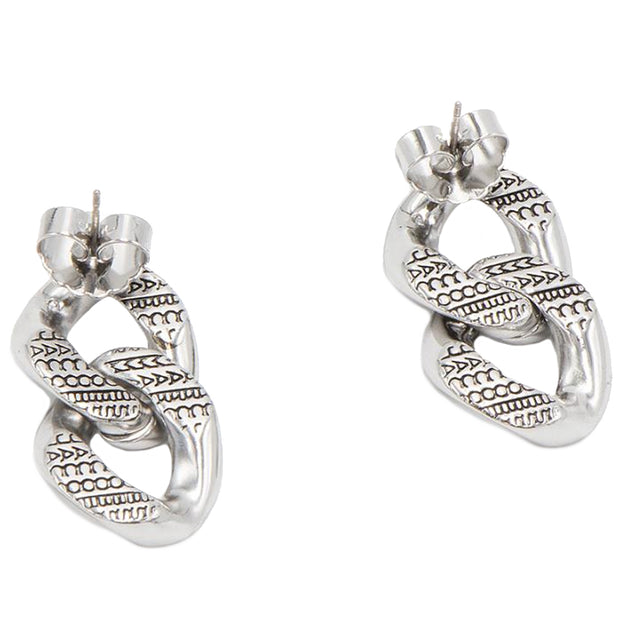 Buy Marc Jacobs The Monogram Chain Link Earrings in Light Antique Silver 2F3JER001J28 Online in Singapore | PinkOrchard.com