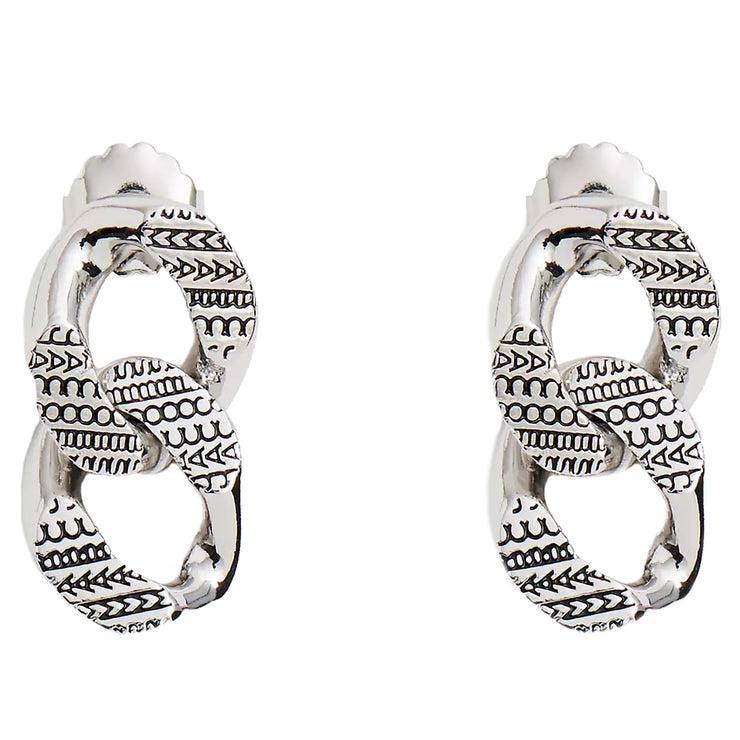 Buy Marc Jacobs The Monogram Chain Link Earrings in Light Antique Silver 2F3JER001J28 Online in Singapore | PinkOrchard.com