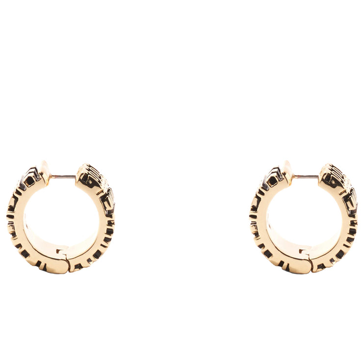 Buy Marc Jacobs The Monogram Engraved Hoops Earrings in Aged Gold 2P3JER001J15 Online in Singapore | PinkOrchard.com