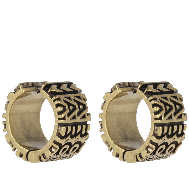 Buy Marc Jacobs The Monogram Engraved Hoops Earrings in Aged Gold 2P3JER001J15 Online in Singapore | PinkOrchard.com