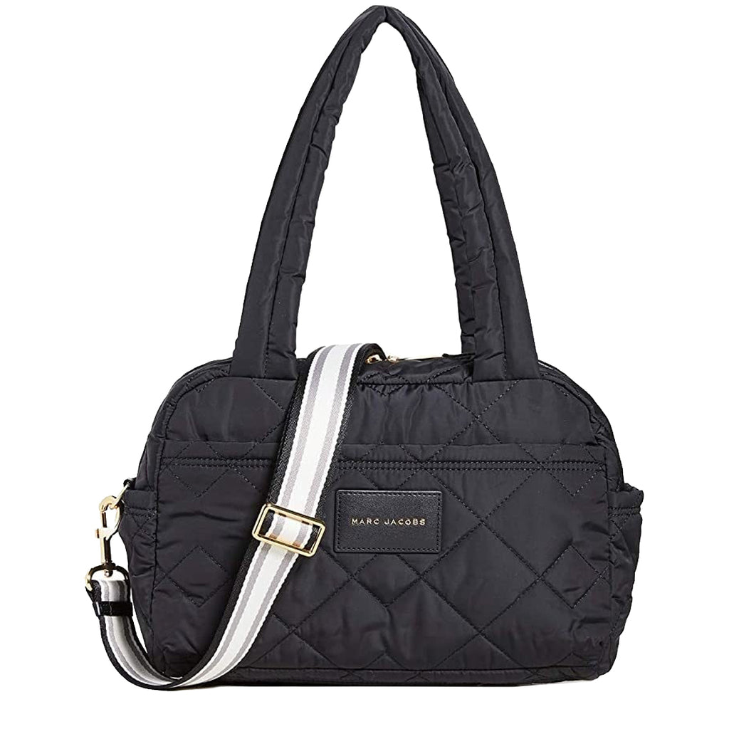 MARC JACOBS New York Black Quilted Travel Weekender Tote Shoulder Bag buy