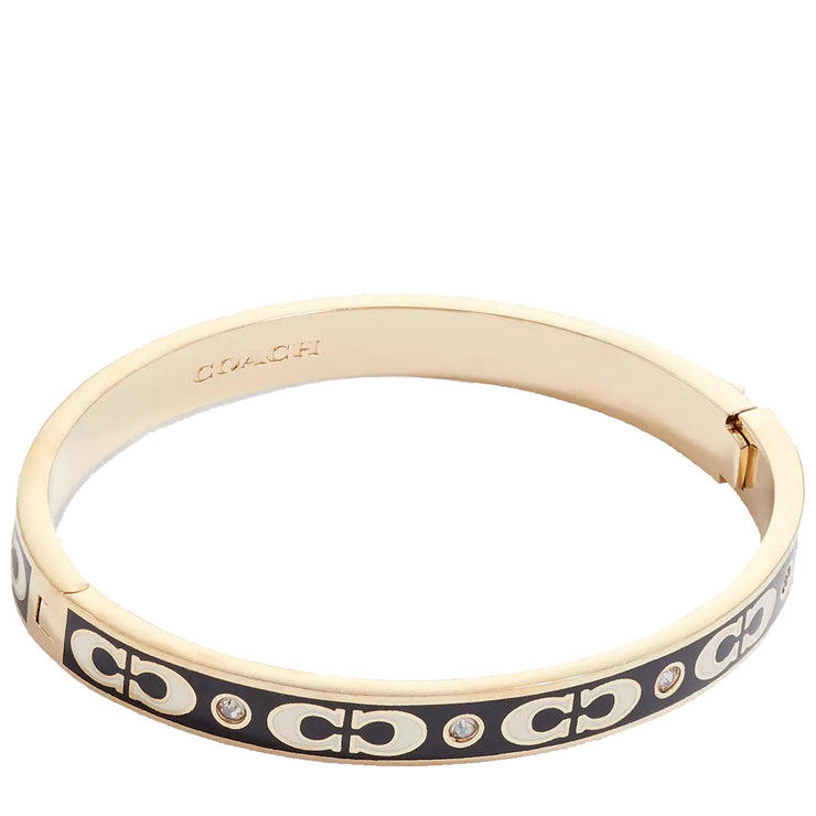 Buy Coach Signature Enamel Hinged Bangle Bracelet in Gold/ Black CI904 Online in Singapore | PinkOrchard.com