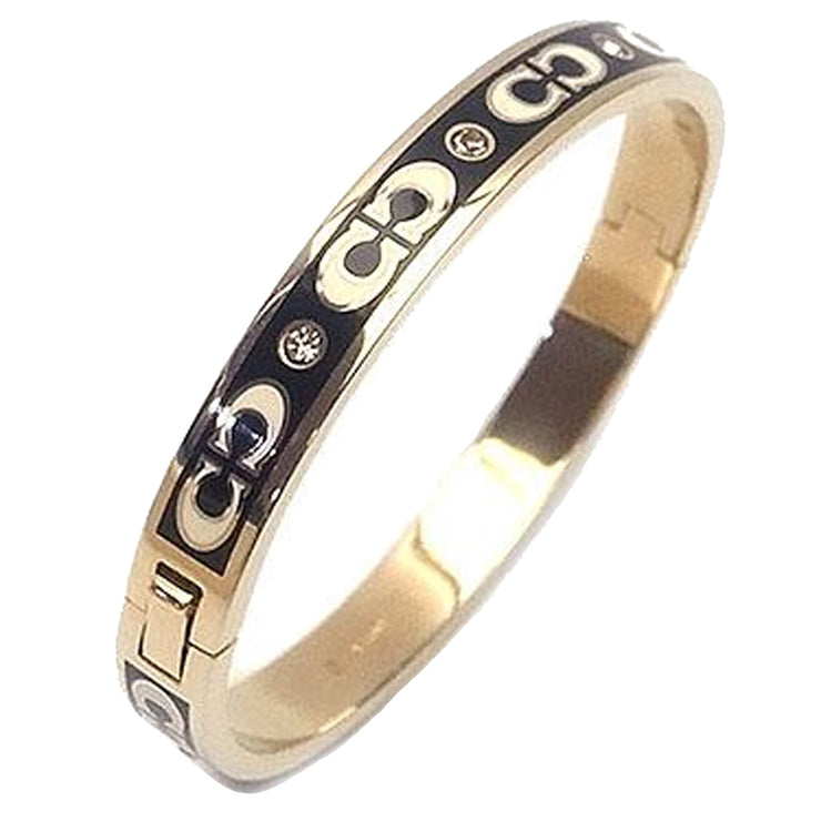 Buy Coach Signature Enamel Hinged Bangle Bracelet in Gold/ Black CI904 Online in Singapore | PinkOrchard.com